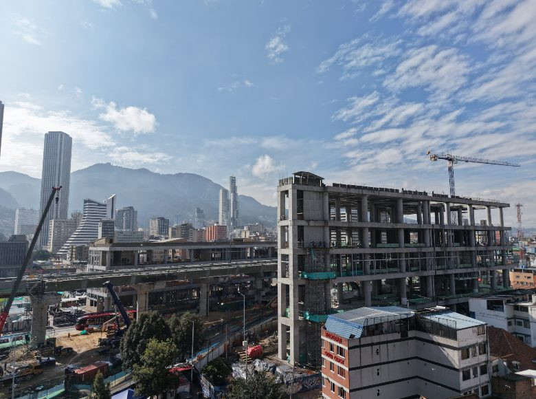 Fotografía real del proyecto de la Primera Línea del Metro de Bogotá